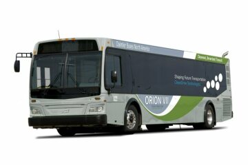 World premiere of the Orion VII rural-service bus from Daimler Buses North America with SCR technology: New-generation Orion VII Clean-Diesel Bus with SCR technology.