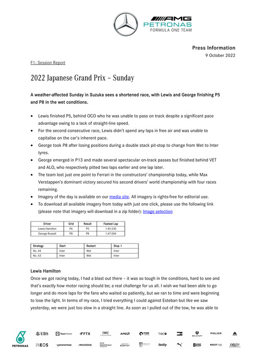 DEUTSCH: Großer Preis von Japan 2022 - Sonntag