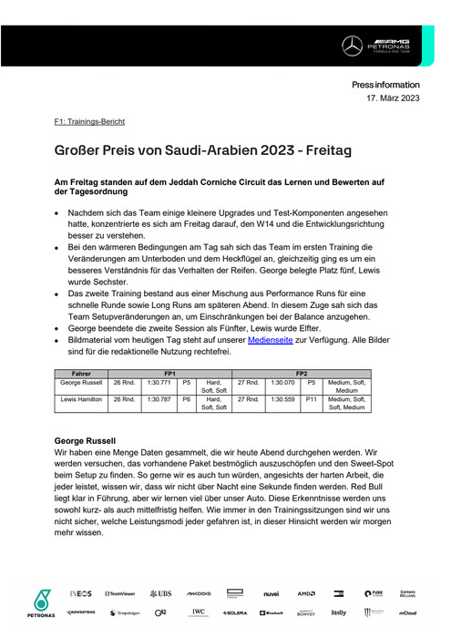 ENGLISH: 2023 Saudi Arabian Grand Prix - Friday