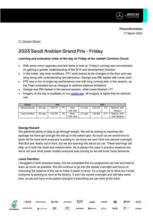 ENGLISH: 2023 Saudi Arabian Grand Prix - Friday