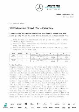 2019 Austrian Grand Prix - Saturday