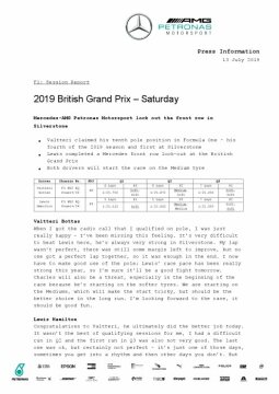 2019 British Grand Prix - Saturday