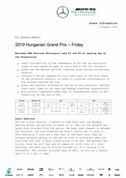 2019 Hungarian Grand Prix - Friday