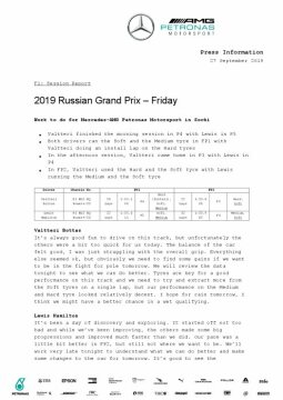 2019 Russian Grand Prix - Friday