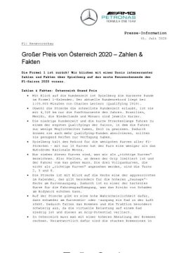 Großer Preis von Österreich 2020 - Vorschau