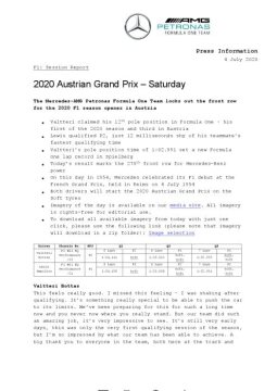 2020 Austrian Grand Prix - Saturday