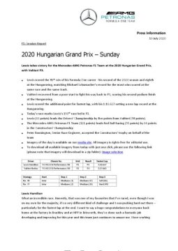 2020 Hungarian Grand Prix - Sunday