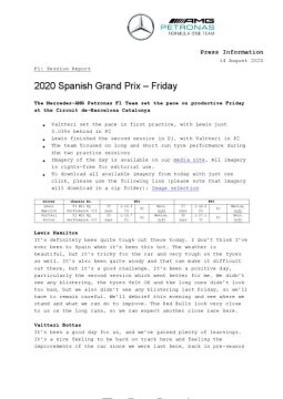 2020 Spanish Grand Prix - Friday