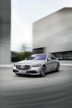 Mercedes-Benz S-Klasse, 2020, Outdoor, Fahraufnahme, Exterieur: Hightechsilber // Mercedes-Benz S-Class, 2020, outdoor, driving shot, exterior: hightech silver