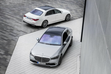 Mercedes-Benz S-Klasse, 2020, Outdoor, Standaufnahme, Exterieur: Hightechsilber, Exterieur: Diamantweiß // Mercedes-Benz S-Class, 2020, outdoor, still shot, exterior: hightech silver, exterior: diamond white