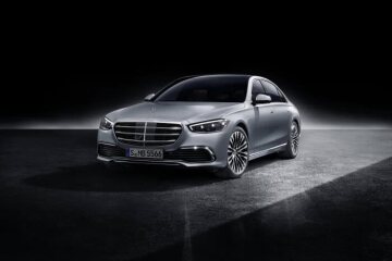 Mercedes-Benz S-Klasse, 2020, Studioaufnahme, Exterieur: Hightec hsilber // Mercedes-Benz S-Class, 2020, studio shot, exterior: hightech silver