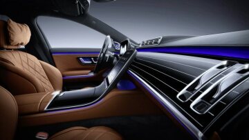 Mercedes-Benz S-Klasse, 2020, Studioaufnahme, Interieur: Leder Nappa Sienabraun // Mercedes-Benz S-Class, 2020, studio shot, interior: leather siena brown