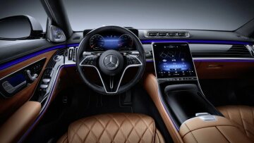 Mercedes-Benz S-Klasse, 2020, Studioaufnahme, Interieur: Leder Nappa Sienabraun // Mercedes-Benz S-Class, 2020, studio shot, interior: leather siena brown