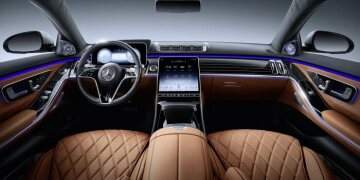 Mercedes-Benz S-Klasse, 2020, Studioaufnahme, Interieur: Leder Nappa Sienabraun // Mercedes-Benz S-Class, 2020, studio shot, interior: leather siena brown