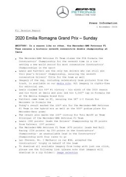 2020 Emilia Romagna Grand Prix - Sunday