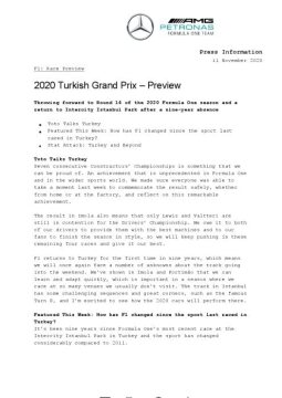 2020 Turkish Grand Prix - Preview