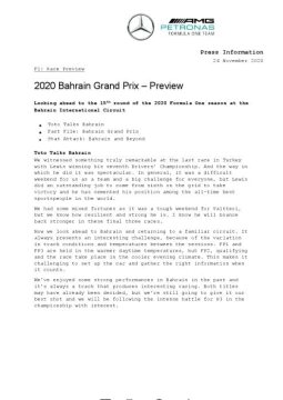 2020 Bahrain Grand Prix - Preview