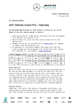 2021 Bahrain Grand Prix - Saturday