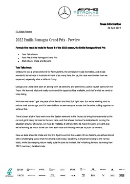 2022 Emilia Romagna Grand Prix - Preview
