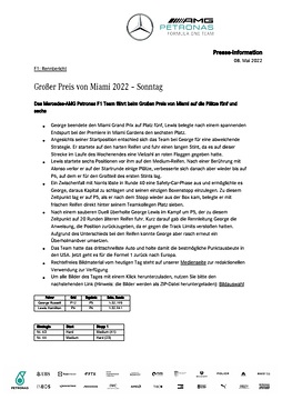 Großer Preis von Miami 2022 - Sonntag