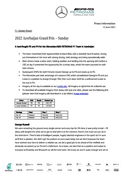 2022 Azerbaijan Grand Prix - Sunday