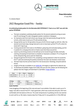 2022 Hungarian Grand Prix - Sunday