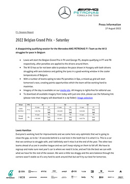2022 Belgian Grand Prix - Saturday