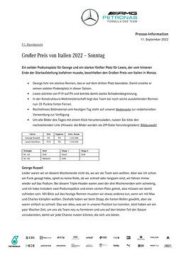 2022 Italian Grand Prix - Sunday