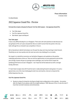 Großer Preis von Japan 2022 - Vorschau