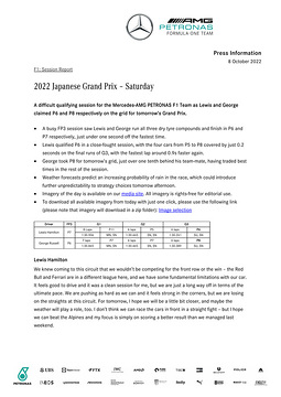 Großer Preis von Japan 2022 - Samstag