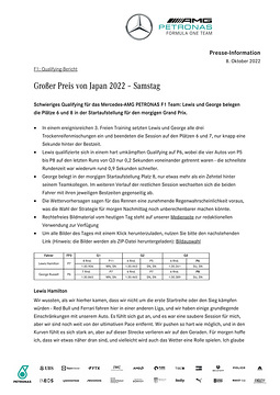 Großer Preis von Japan 2022 - Samstag