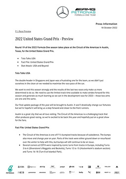 2022 United States Grand Prix - Preview