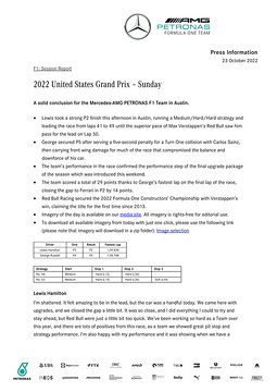 2022 United States Grand Prix - Sunday