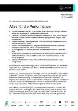 Alles für die Performance