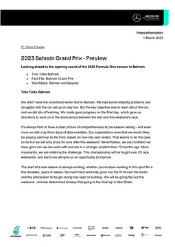 2023 Bahrain Grand Prix - Preview