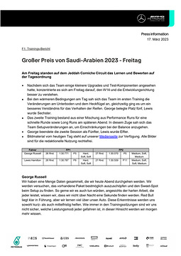 2023 Saudi Arabian Grand Prix - Friday