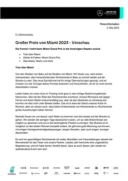 Großer Preis von Miami 2023 - Vorschau