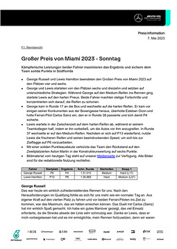 Großer Preis von Miami 2023 - Sonntag