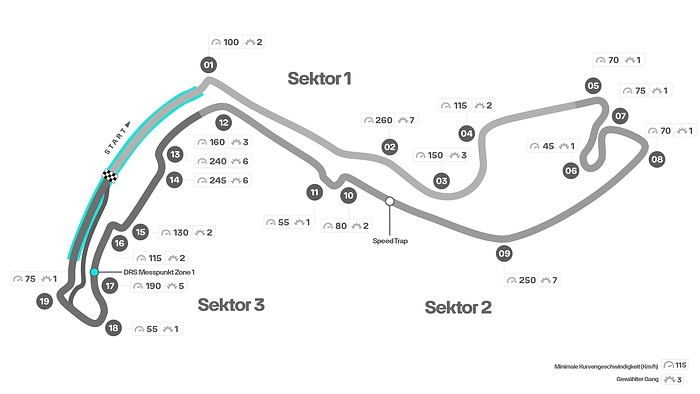 M370619 GERMAN: ENGLISH: 2023 Monaco Grand Prix - Track Map